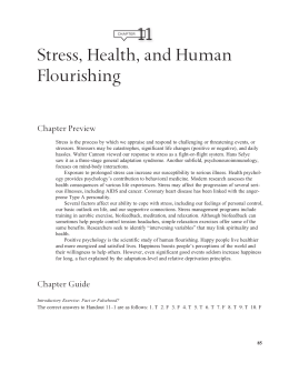 Stress, Health, and Human Flourishing