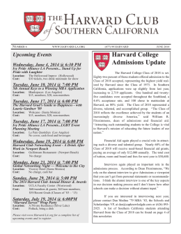 June 2014 - Harvard Club of Southern California