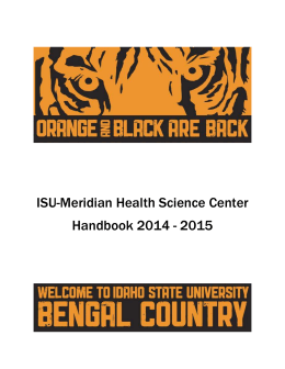 ISU-Meridian Health Science Center Handbook 2014