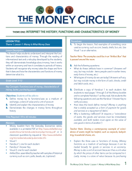 interpret the history, functions and characteristics of money
