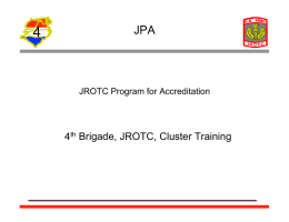 JPA Presentation - Cluster Training