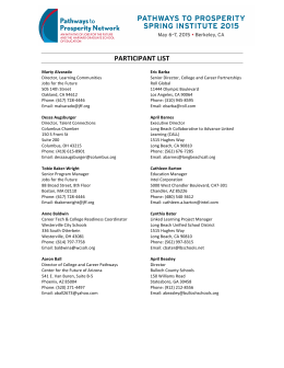 participant list - Jobs for the Future