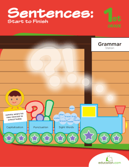 Sentences: Start to Finish