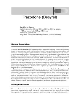 Trazodone (Desyrel)