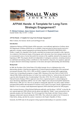 AFPAK Hands: A Template for Long
