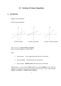4.1 Systems of Linear Equations