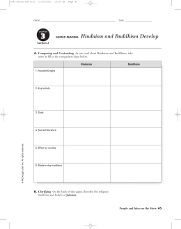 GUIDED READING Hinduism and Buddhism Develop