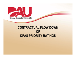 contractual flow down of dpas priority ratings