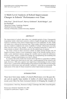 Changes in Schools` Performance over Time