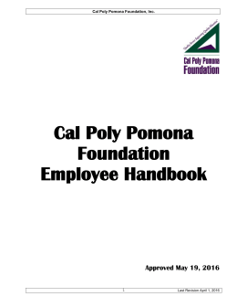 Employee Handbook - Cal Poly Pomona Foundation, Inc.