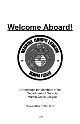 Welcome Aboard - Marine Corps League