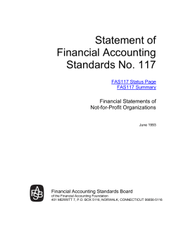 Statement of Financial Accounting Standards No. 117
