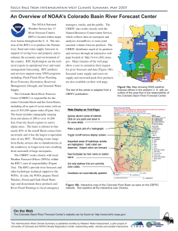 An Overview of NOAA`s Colorado Basin River Forecast Center