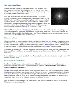 Characteristics of Stars (Ph)