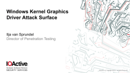 Windows Kernel Graphics Driver Attack Surface