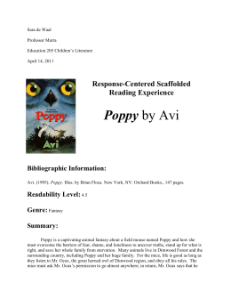 Poppy by Avi - Dordt College Homepages