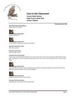 Cam in the Classroom - The Wildlife Center of Virginia