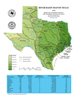 River Basin Map of Texas - Bureau of Economic Geology