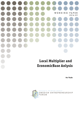 Local Multiplier and EconomicBase Anlysis