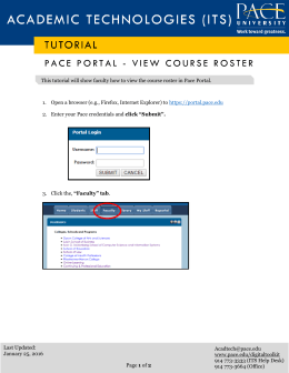 PACE PORTAL - VIEW COURSE ROSTER