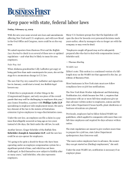 Keep pace with state, federal labor laws