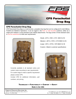 CPS Parachutist Drop Bag - Complete Parachute Solutions