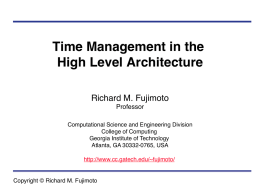 Time Management in the High Level Architecture