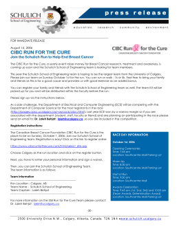 CIBC Run for the Cure - August 16