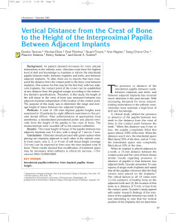 Vertical Distance from the Crest of Bone to the Height of the