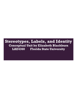 Stereotypes, Labels, and Identity