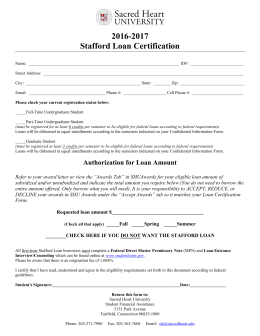 2016-2017 Stafford Loan Certification