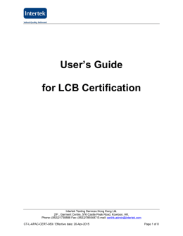 LCB User Guide
