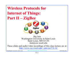 Wireless Protocols for Internet of Things Part II: ZigBee