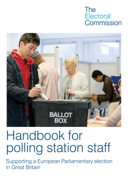 Handbook for polling station staff