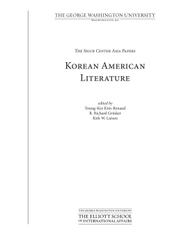 Korean American Literature - The George Washington University