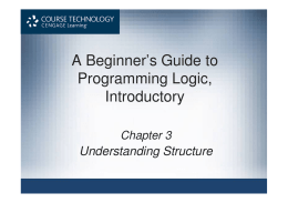 A Beginner`s Guide to Programming Logic, Introductory
