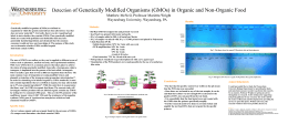 Detection of Genetically Modified Organisms