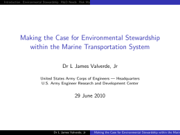 Making the Case for Environmental Stewardship within the Marine