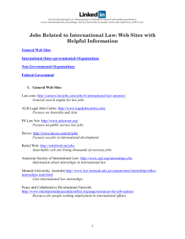 Jobs Related to International Law