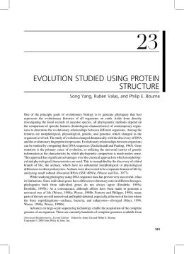 EVOLUTION STUDIED USING PROTEIN STRUCTURE