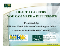 health careers: you can make a difference
