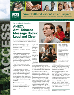 Area Health Education Center Program AHEC`s Anti