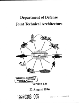 Department of Defense Joint Technical Architecture
