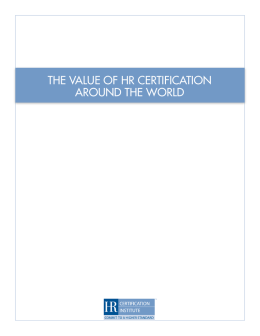the value of hr certification around the world