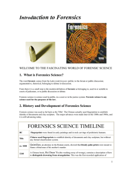 1. What is Forensics Science?