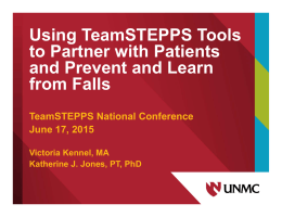 Using TeamSTEPPS Tools to Partner with Patients and