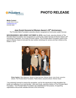 photo release - The Provident Bank Foundation