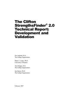 CSF 2 - StrengthsFinder 2.0