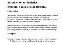 Introduction to Statistics - Newcastle University Staff Publishing