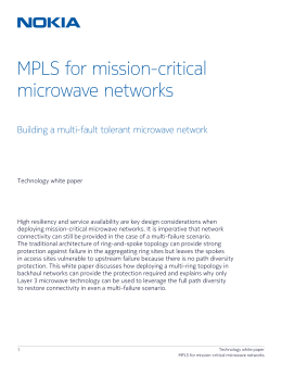 MPLS for mission-critical microwave networks - Alcatel